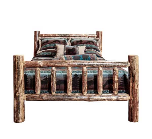 Glacier Log Queen Bed
