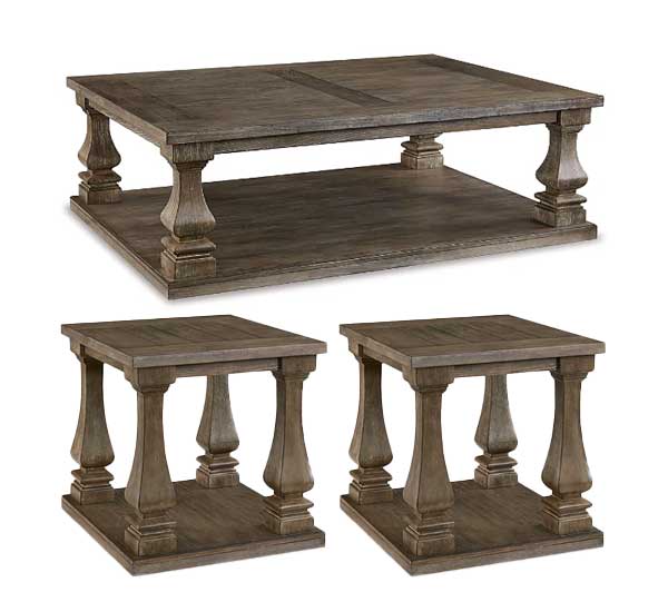 Johnelle Gray 3pc Occasional Table Set