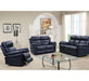 Blue Joplin Leather Power Recliner