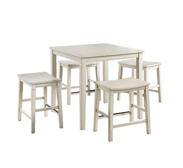 Westlake Weathered Ivory 5pc Counter Height Dining Set