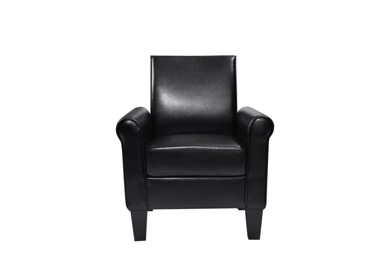 Accent Chairs Comfy Sofa Chair Armchair for Reading Office PU leather, Black lowrysfurniturestore