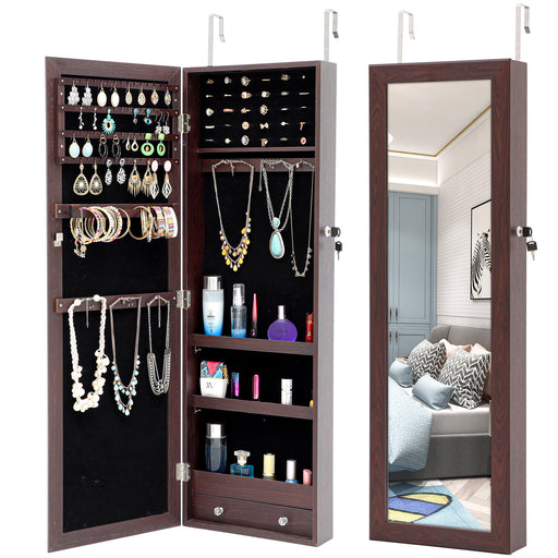 Fashion Simple Jewelry Storage Mirror Cabinet Can Be Hung On The Door Or Wall