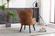 Accent chair Living Room/Bed Room, Modern Leisure Chair Coffee color Microfiber fabric
