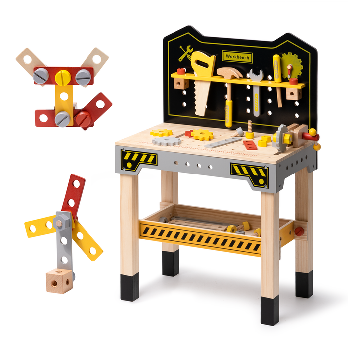 Classic Wooden Workbench for Kids, Great Gift for Children for Christmas,Party,Birthday