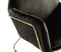 Keira Black Velvet Accent Chair with Metal Base lowrysfurniturestore