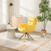 Yellow Velvet Contemporary High-Back Upholstered Swivel Accent Chair | lowrysfurniturestore