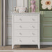 Traditional Concise Style White Solid Wood Four-Drawer Chest