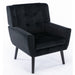 Devan Modern Soft Black Velvet Material Accent Chair lowrysfurniturestore