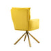 Yellow Velvet Contemporary High-Back Upholstered Swivel Accent Chair | lowrysfurniturestore