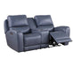 Bel-Air Blue Leather 3pc Set