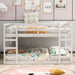 White Full Over Full Bunk Bed with Ladder lowrysfurniturestore