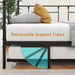 Twin Metal Daybed Frame Twin Size Platform with Trundle Black | lowrysfurniturestore