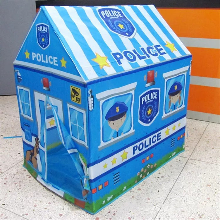 New Police Large Kid Play Tent, Kids Castle Tent House Camping Tents for Kids Indoor Outdoor