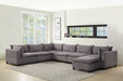 Madison Light Gray Fabric 7 Piece Modular Sectional Sofa Chaise | lowrysfurniturestore