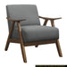 Holsten Gray Walnut Finish Solid Rubber Wood Accent Chair lowrysfurniturestore