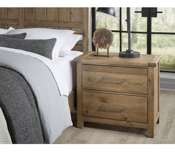 Dovetail Natural 2 Drawer Nightstand