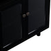 Nightstand with Storage Shelves and Cabinets for Living Room/Bedroom,Glass Door,USB Design,Black