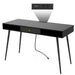 Mid Century Desk with USB Ports and Power Outlet Black lowrysfurniturestore