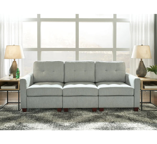 Edlie Pewter 3-Piece Modular Sofa