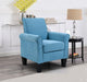 Accent Chairs Comfy Sofa Chair Armchair for Reading Office Linen fabric, Light Blue | lowrysfurniturestore