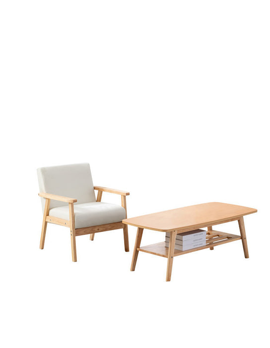 Bahamas Coffee Table and Beige Chair Set