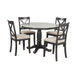 Orisfur. 5 Pieces Dining Table and Chairs Set for 4 Persons, Kitchen Room Solid Wood Table with 4 Chairs