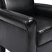 Accent Chairs Comfy Sofa Chair Armchair for Reading Office PU leather, Black | lowrysfurniturestore