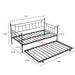 Metal Twin Daybed with Trundle/ Heavy-duty Sturdy Metal/ Noise Reduced/ Trundle for Flexible Space/ Vintage Style/ No Box Spring Needed