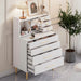 Vanity Makeup Table with Mirror and Retractable Table with 7 Drawers and Hidden Storage,White | lowrysfurniturestore