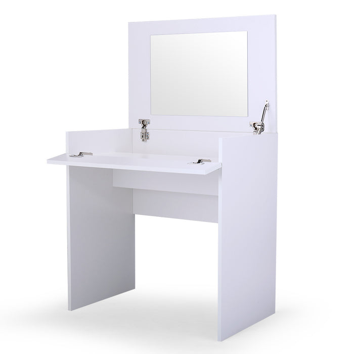 White Vanity Sets, Makeup Vanity Table with Flip up Mirror Bedroom Dresser Table Jewelry Storage