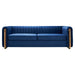 84.25'' Blue Contemporary Velvet Sofa Couch for Living Room | lowrysfurniturestore