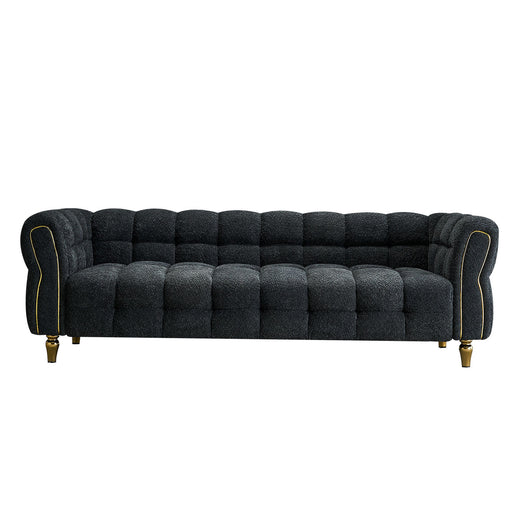 87" Dark Gray Modern Boucle Upholstery Fabric Sofa for Living Room lowrysfurniturestore