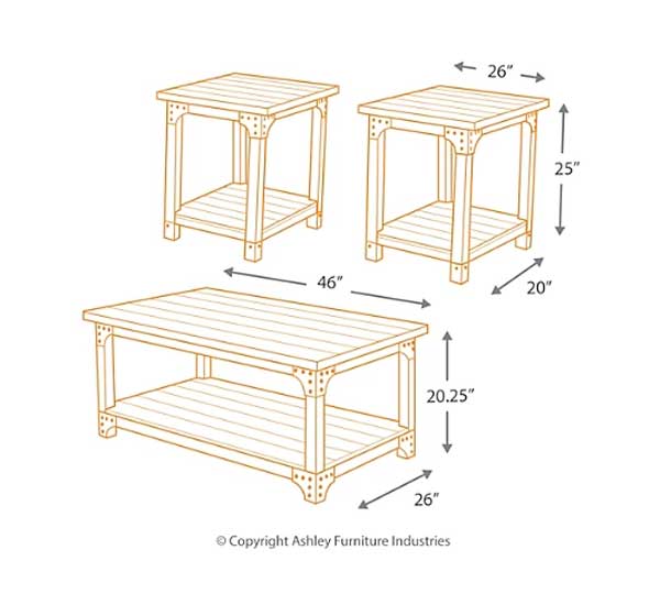 Murphy 3pc Occasional Table Set